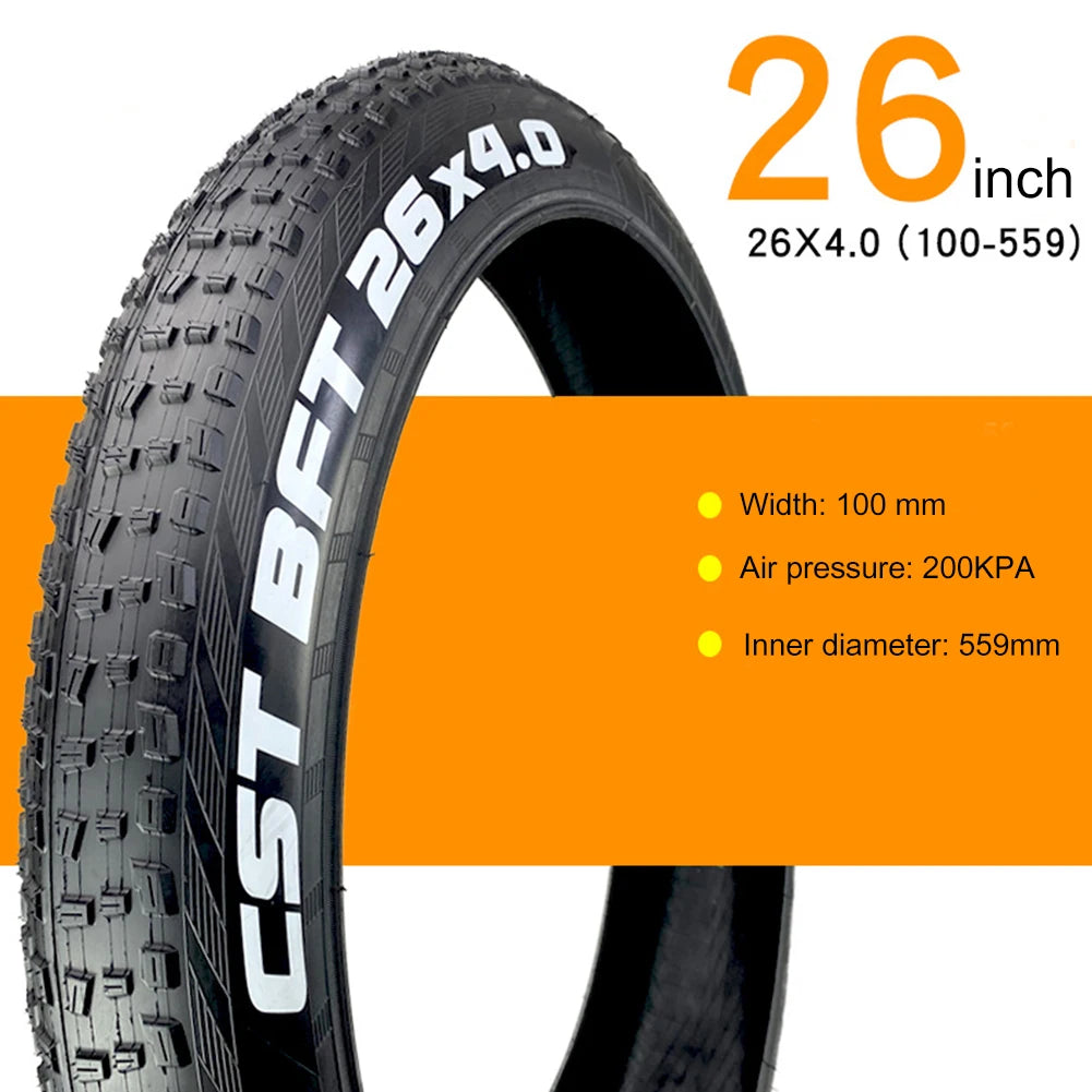 CST 26x4.0 City Fat Snow Bike Tire - Durable, Anti-Skid Rubber for Beach Biking