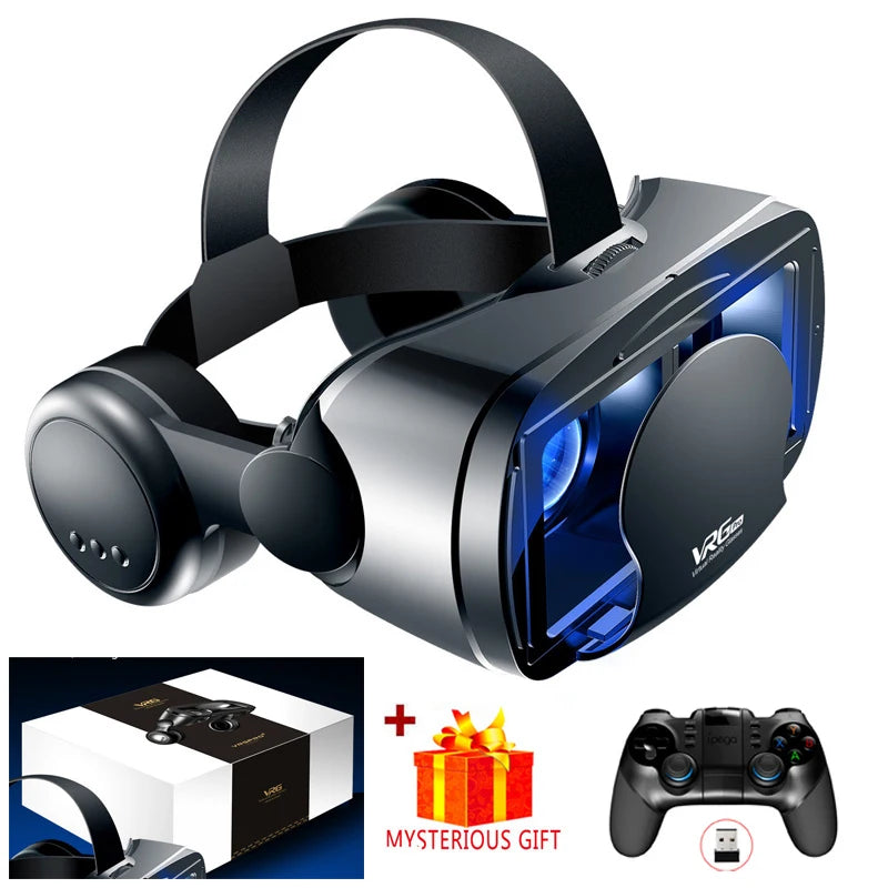 VRG Pro Viar VR Glasses 3D Virtual Reality Headset Helmet Goggles Device Lenses For Smartphone Phone Smart Hedset Gogle Children