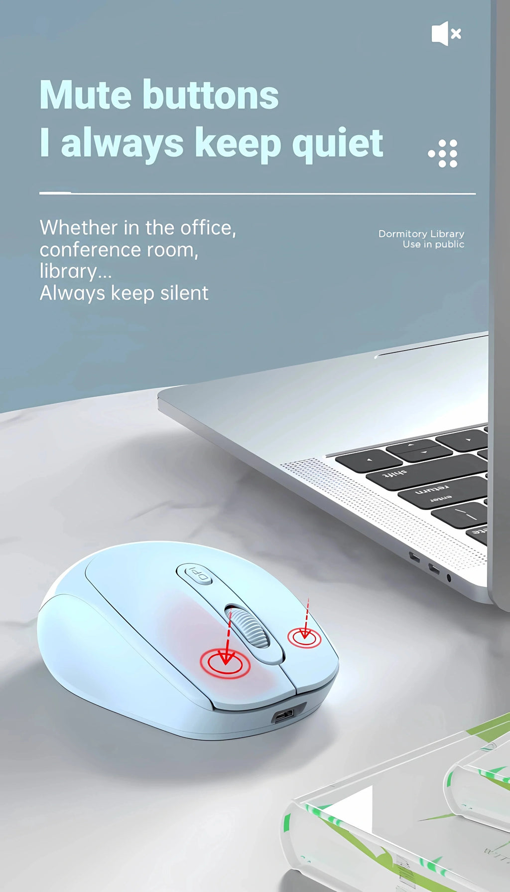 Wireless Silent Mouse Suitable For Business Office Esports Games Bluetooth 5.2 2.4G Dual Mode Mice Ergonomics Rechargeable Mouse