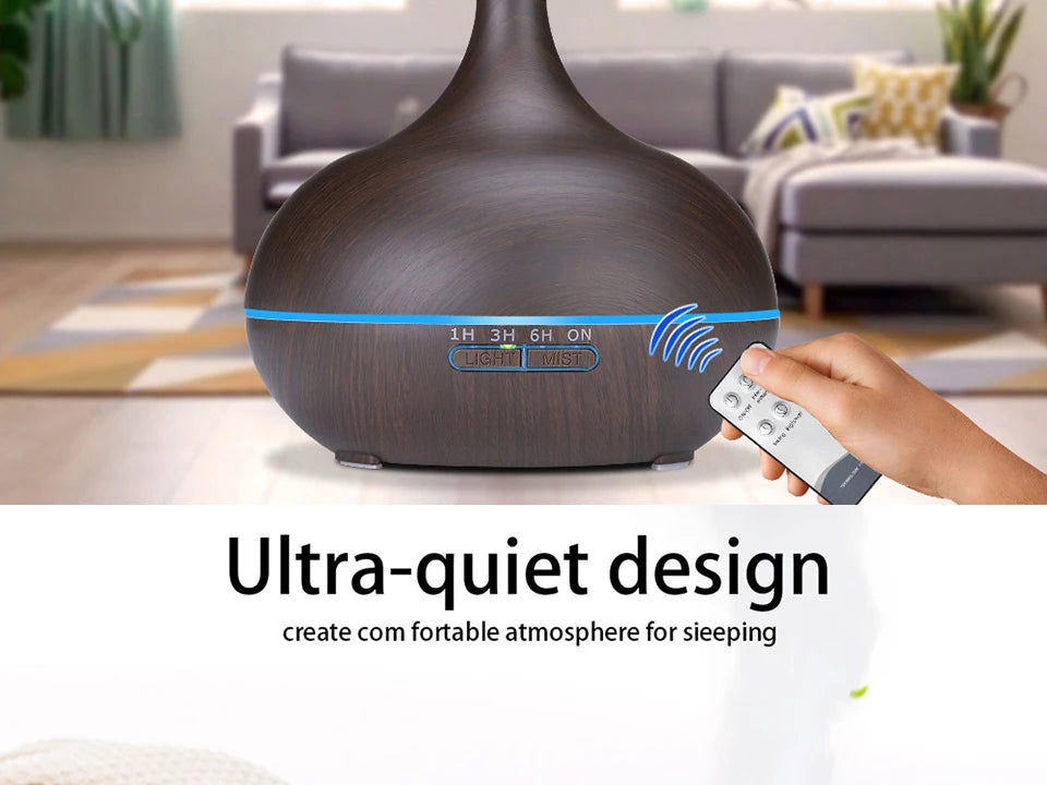 Aroma Diffuser Essential Oil Diffusor Air Humidifier Ultrasonic Remote Control 7 Color LED Lamp Mist Maker For Home 300ml 500ml