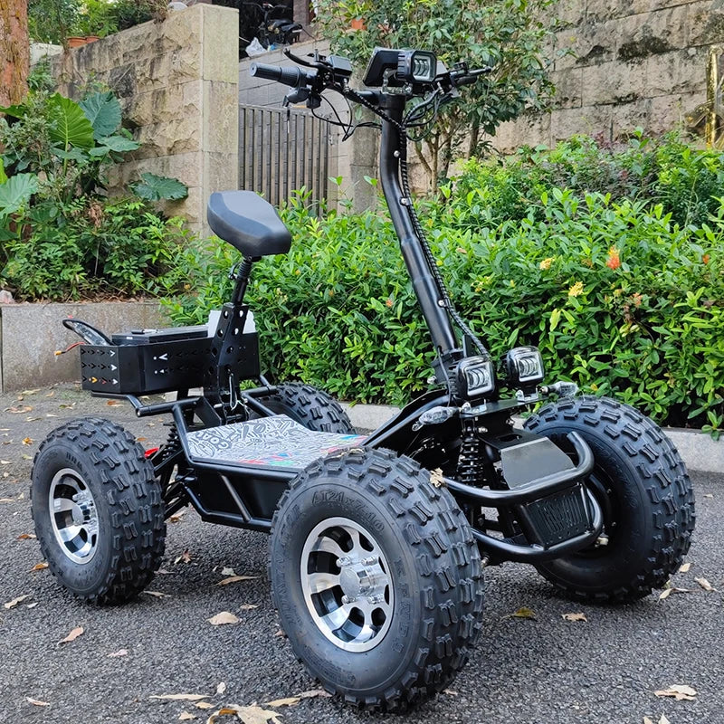 Travel Electric Scooter 60v 60ah 21 inch 10000W 4 Wheel Folding Adult All Terrain Vehicle Quad Wheel Scooter 4x4 All Terrain
