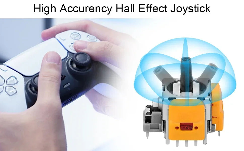 Hall Effect Joysticks for PS5 Controller, 3D Analog Sensor Wheel Thumbsticks Replacement for PlayStation 5 Controller