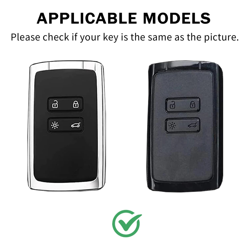 Key Fob Cover Leather Car Key Cover with Keychain for Renault Clio Espace 5 Master Bus Talisman Megane USW Fluence Duster Megan
