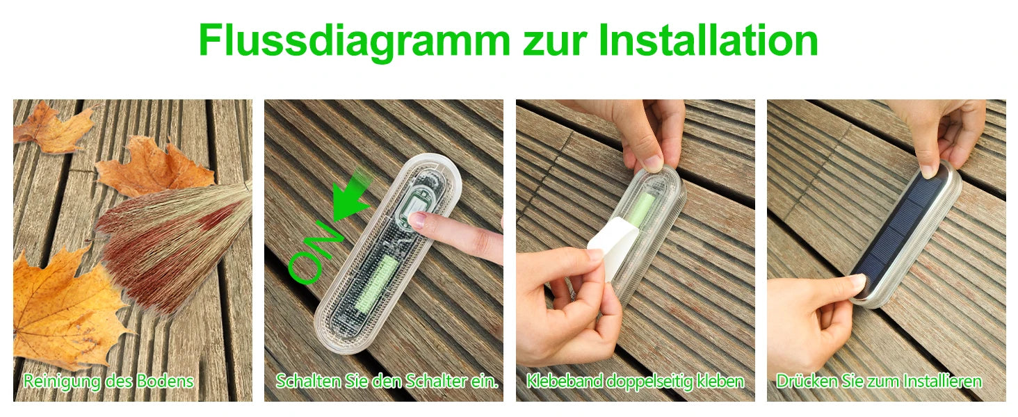Solar Deck Light Outdoor Solar Lighting Stair Lamp Waterproof IP68 30 LEDs For Railing Fence Yard Lamp Exterior Decorative