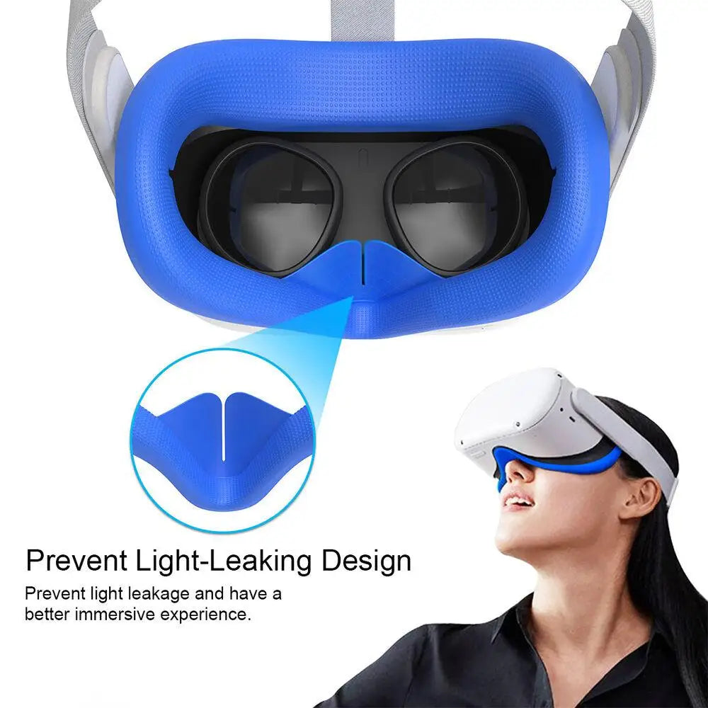 VR Headset Face Silicone Cover Cushion Soft Pads For Oculus Quest 2 VR Accessories