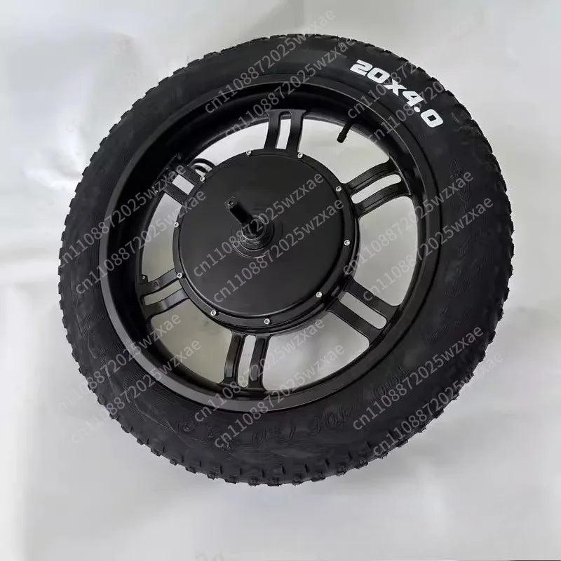 20 Inch Brushless Gearless 48V 60V 72V 1500W Off-road Fat 20x4.0 20x4 1/4 Tire   Bike Bicycle Snowbike Hub Motor