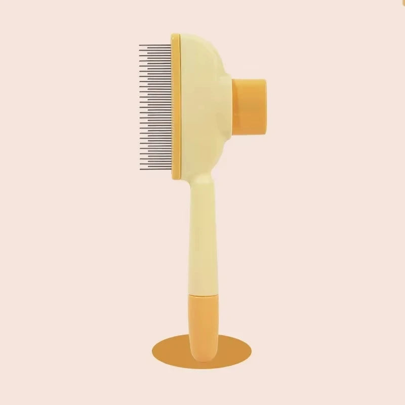 Pet One Button Self Cleaning Pet Grooming Gloves Brush Comb Hair Remover and Massage Tool for Cats and Dogs Easy Grooming
