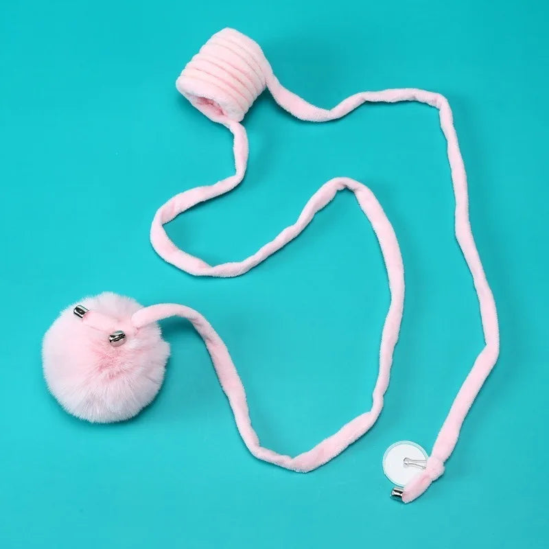Pet Toy Interactive Cat Toys Funny Cat Stick Spring Rope Ball Plush Toy Interactive Play Training Toys Cats Supplies