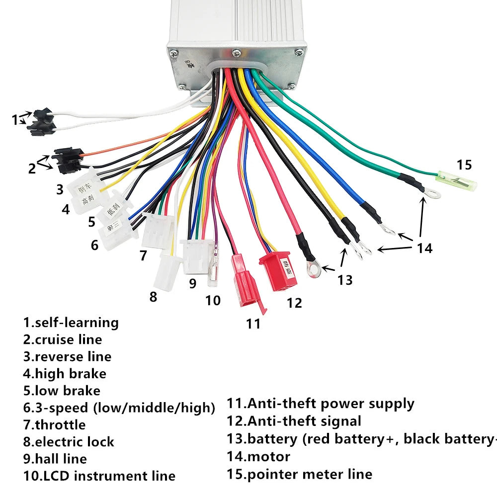 48V 60V 2000W Electric Scooter Brushless DC Motor Kit for E-Scooter E-Tricycle/ATV