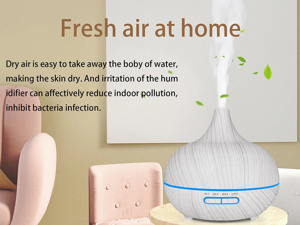 Aroma Diffuser Essential Oil Diffusor Air Humidifier Ultrasonic Remote Control 7 Color LED Lamp Mist Maker For Home 300ml 500ml