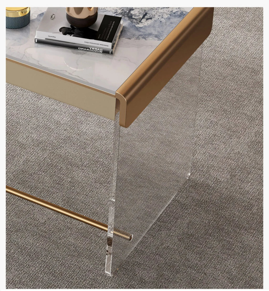 Modern Simple Stone Writing Desk Home Study Acrylic Desk Senior Light Luxury Computer Writing Desk