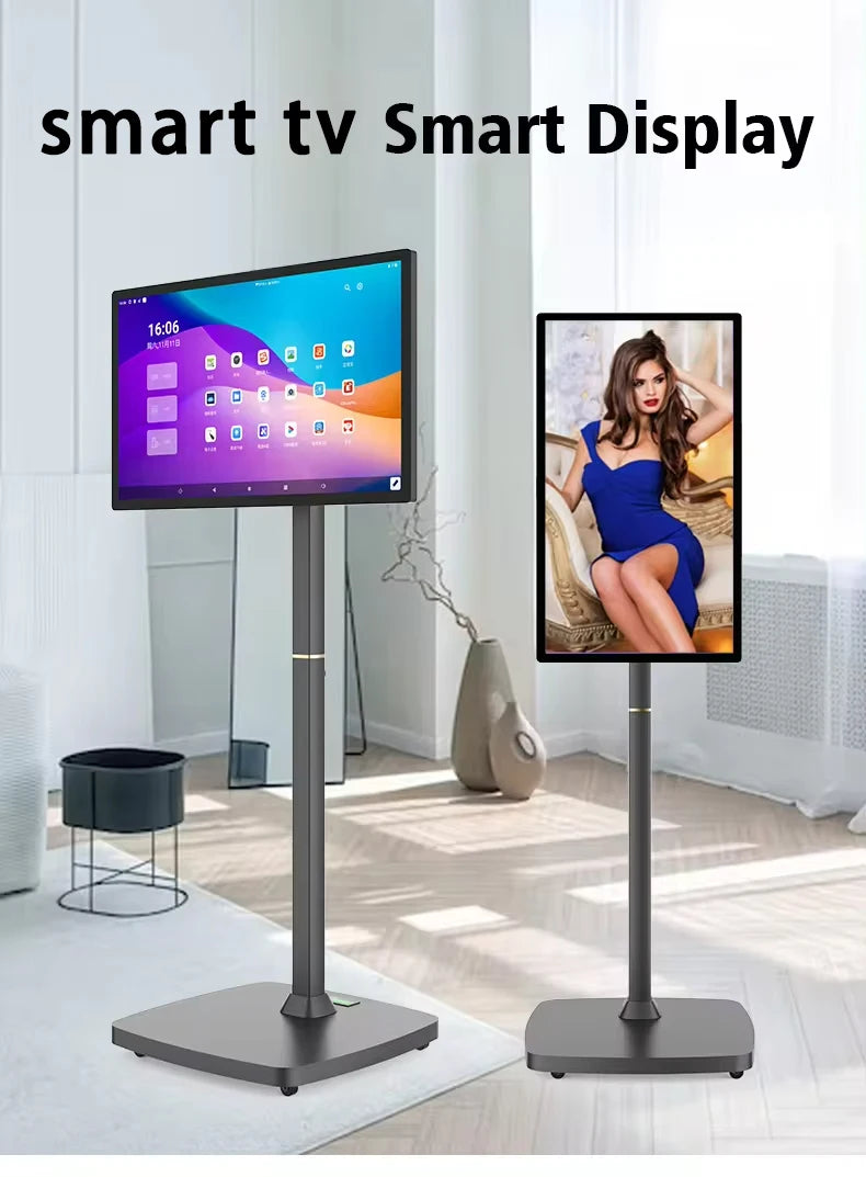 21.5 Inch Interactive Smart Display TV Android Operated In-Cell Touch Monitor Fitness Video Games USB Movable LCD Screen