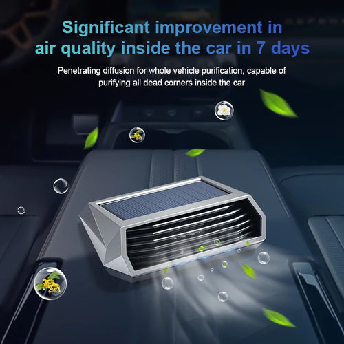 1pc, Solar purifier, automatic operation, air purifier with vibration sensor, can significantly improve the air inside the car i