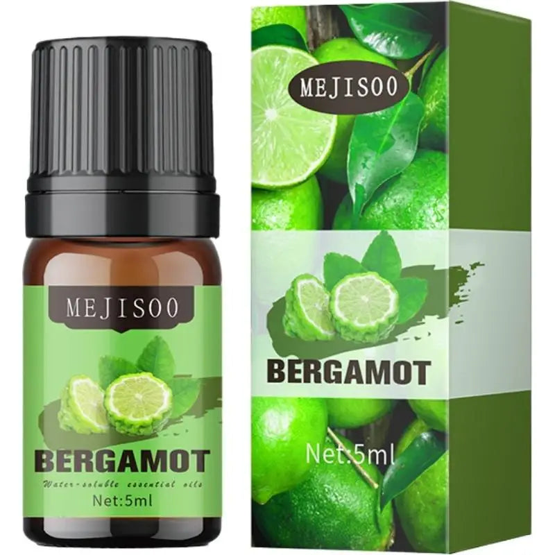 12 Flavors Essential Oils For Aroma Diffuser AirHumidifier Home Water-soluble Lavender Eucalyptus Lemon Bergamot 5ml