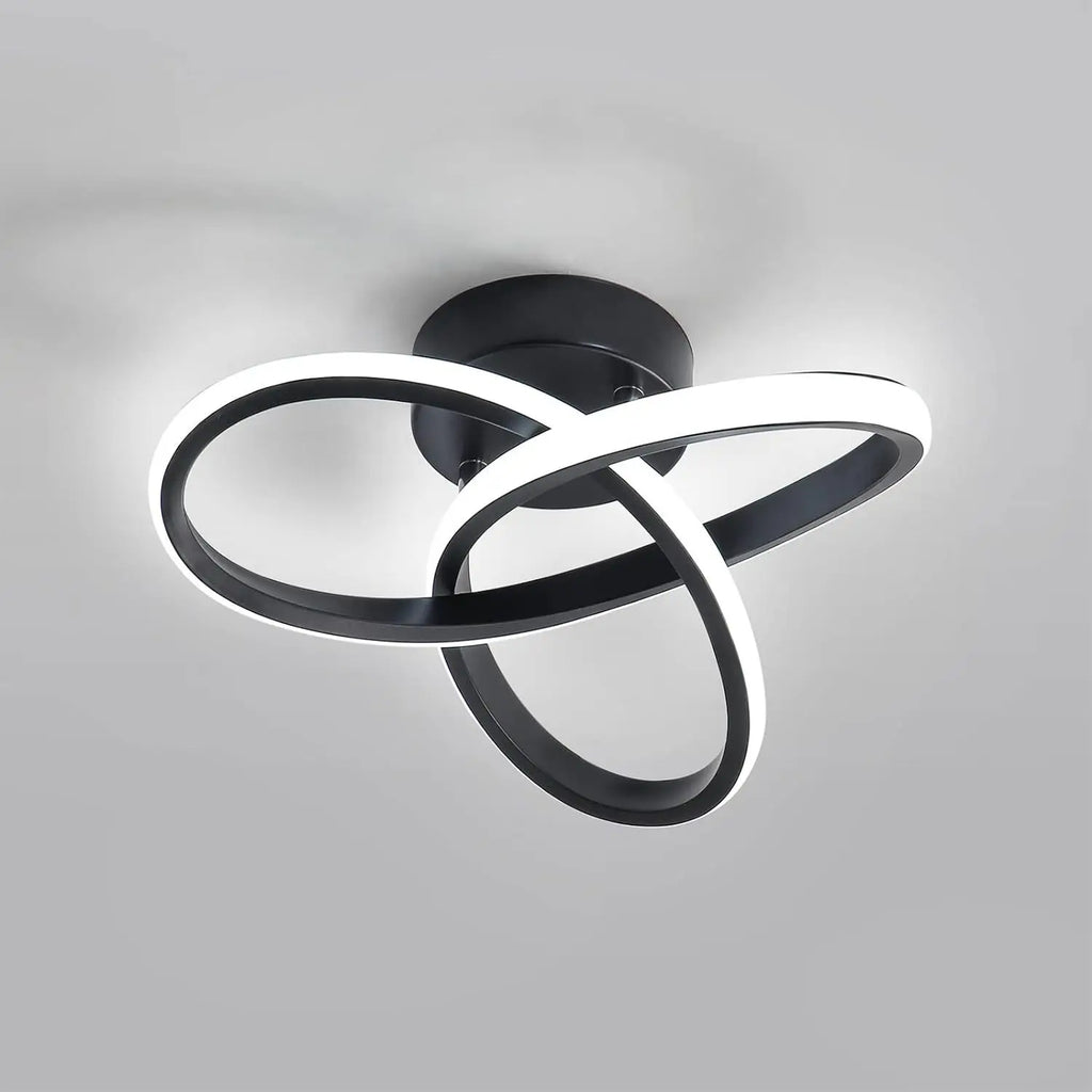 Modern LED Ceiling Light Trefoil Dimmable Black White Gold Lamp Bedroom Bedside Corridor Living Room Backgroud Home Indoor Decor