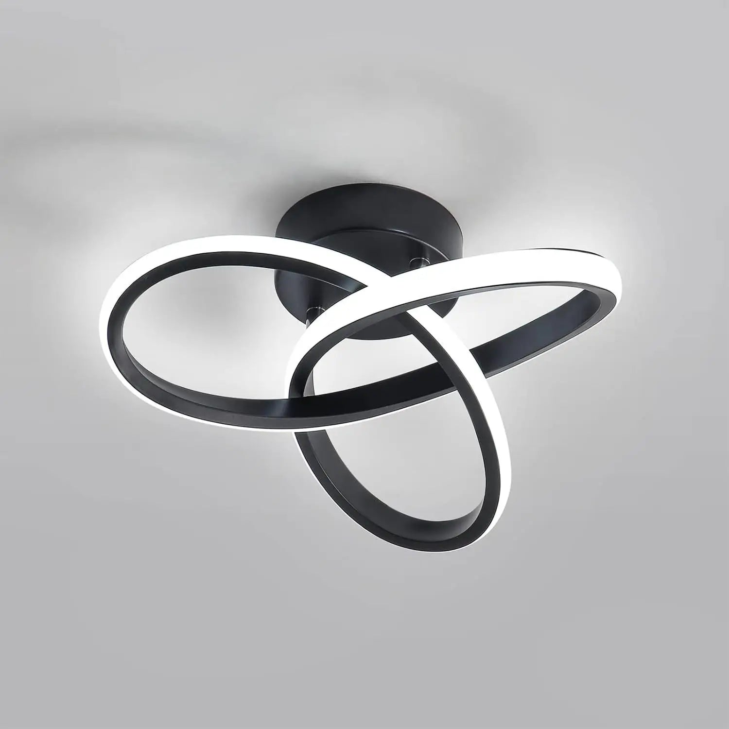 Modern LED Ceiling Light Trefoil Dimmable Black White Gold Lamp Bedroom Bedside Corridor Living Room Backgroud Home Indoor Decor