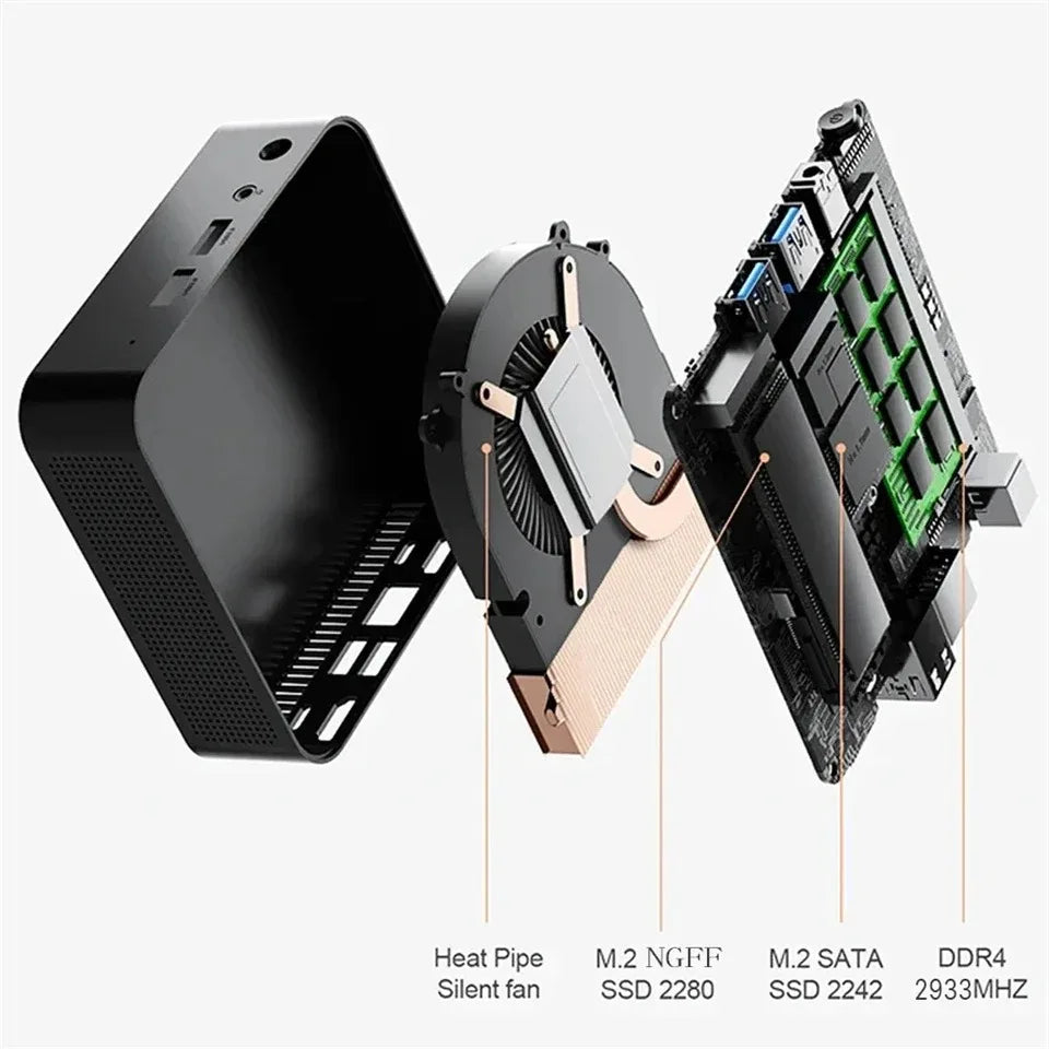 2026 Brand New Portable Mini PC Computer Intel Core i7-4510U 16GB RAM 512GB USB 3.0 SSD WiFi6 BT5.2 Mini PC Desktop Computer