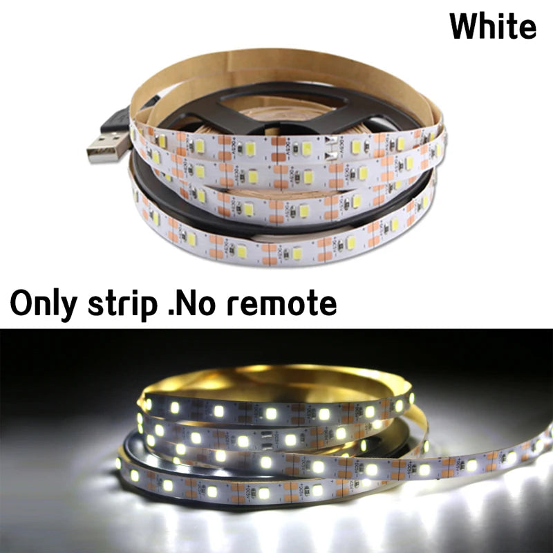 LED Strip Light USB DC 5V SMD 2835 With Controller LED Strip Lights Flexible Lamp Tape Ribbon TV Desktop Screen BackLight Diode