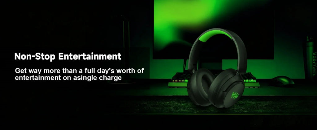 Wireless Gaming Headset for Xbox/PC/Switch Game/Chat Audio,Foldable,Detachable Mic,3D Surround Sound Plug & Play Game Headphone