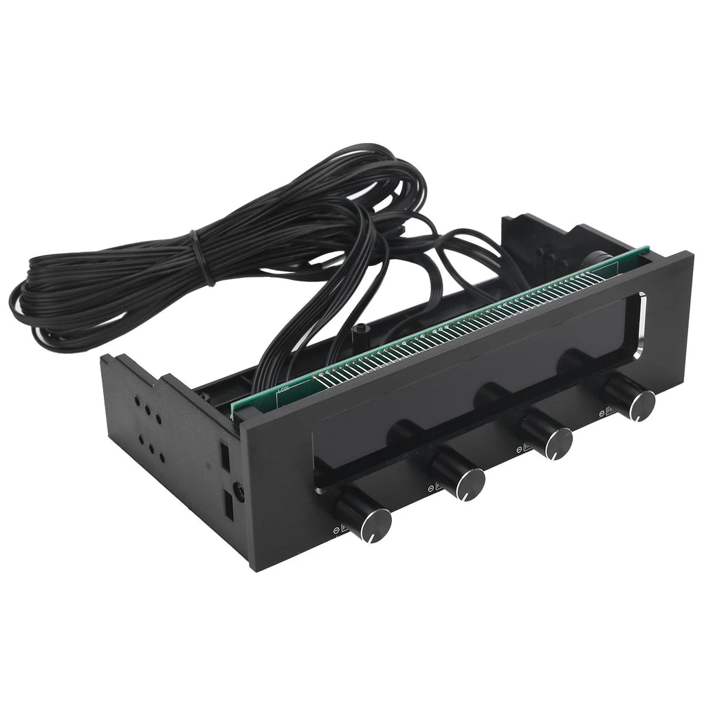 CPU Fan Controller Fan Controller STW‑6041 Fan Controller for Computer CPU Multifunctional 4-Channel Front Panel LCD Display