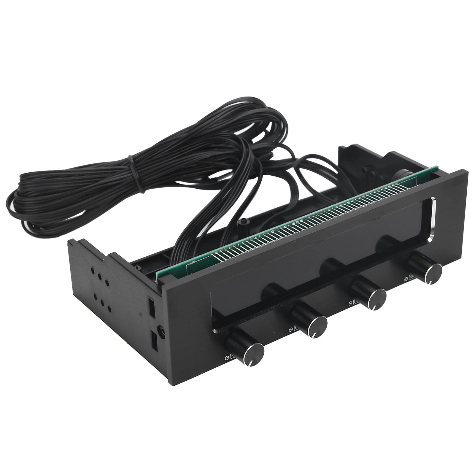 CPU Fan Controller Fan Controller STW‑6041 Fan Controller for Computer CPU Multifunctional 4-Channel Front Panel LCD Display