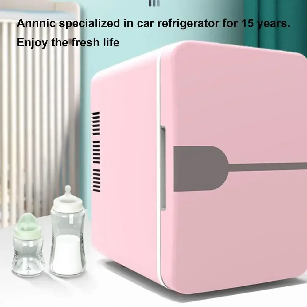 6L Car Mini Fridge Beauty Cosmetics Mask Makeup Skincare Refrigerator Semiconductor USB Heated Cooling Dormitory Refrigerator