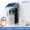 Smart Video Doorbell With Solar Charging, Wireless HD Camera, Waterproof Rain Cover, Two-Way Audio, Real-Time Mobile Monitoring
