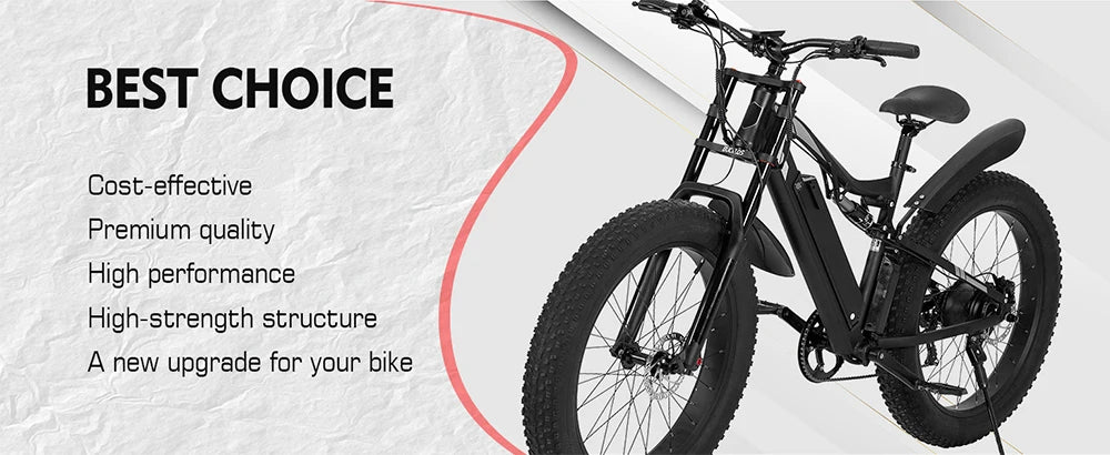 BUCKLOS 26*4.0 Snow Bike Fork Air Suspension Bicycle Fat Fork 4.0 Tire 9*135mm Mountain Bike Forks Beach E-Bike Forks