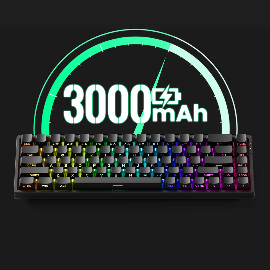 MonsGeek FUN68 HE Mechanical Keyboard 65% Magnetic Switch Rapid Trigger 0.005mm 8K ARGB Type-C/2.4g&BT Wireless Gaming Keyboard