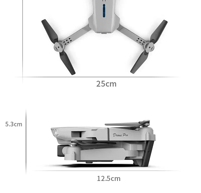 DWI D19 E88 Pro Drone 4K Professional HD RC Airplane Dual Camera Wide Angle Head Remote Quadcopter Toy Helicopter for Adults Kid