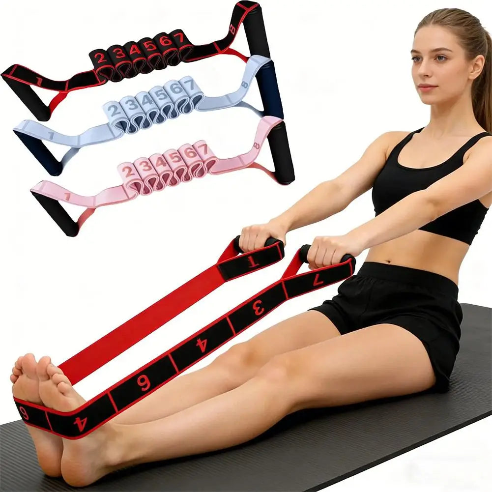 Yoga Stretch Resistance Bands Dance Resistance Band Digital Elasticity Adult High Elasticity Multi-Segment Belt Fitness Products