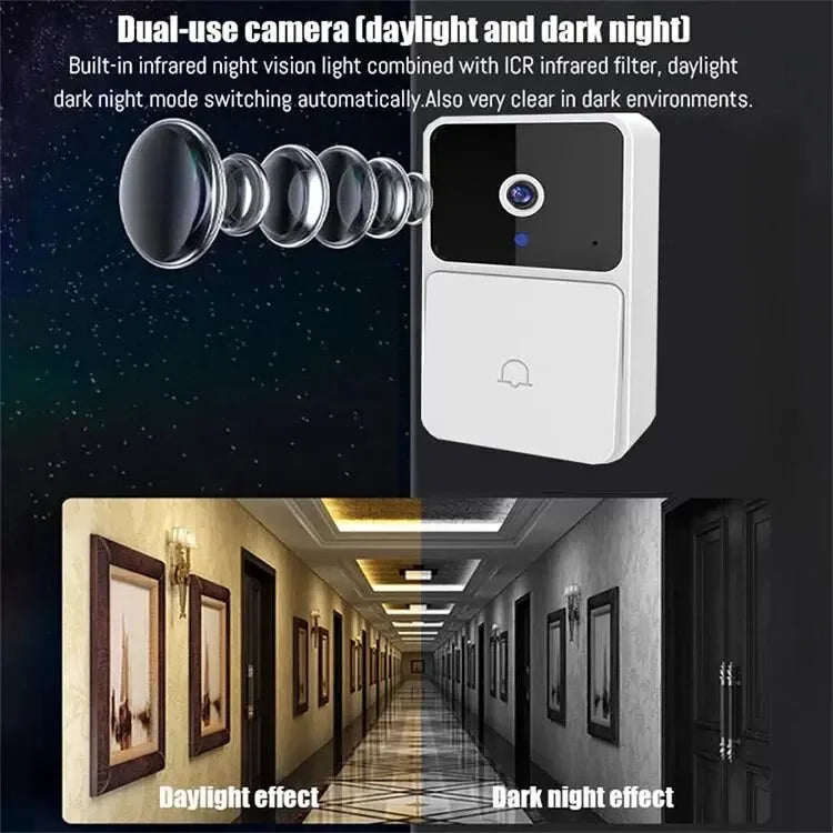 WIFI Video Doorbell Camera Smart Home Security Wireless Night Vision HD Door Bell Two Way Intercom Voice Change For Home