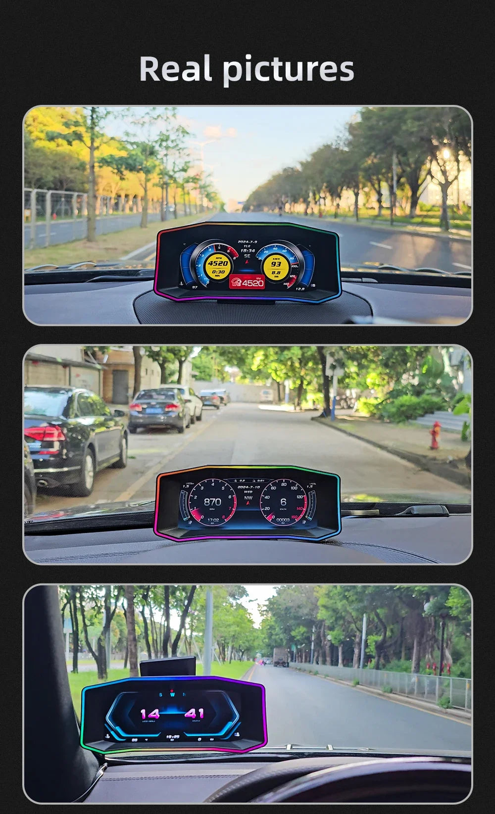 Newest P4 Car OBD2 Head Up Display For HUD On Board Computer Digital Overspeed Alarm Universal Auto Electronic Accessories Smart