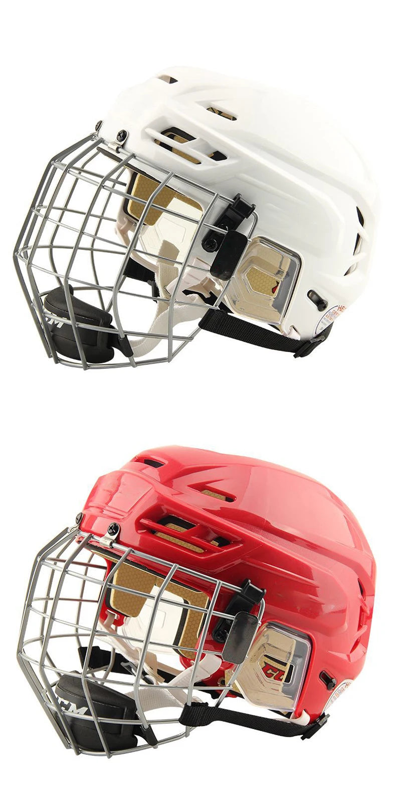 Hockey Helmet Tactical Sports Rugby Adjustable Ice Hockey Helmet with Cage Full/Face Mask Adult Equipment Face Head Protective