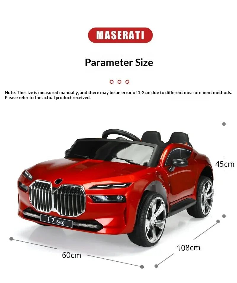 12V Big Battery 4 Drive Load 50KG New Children's Electric Vehicle Remote Control Charging Baby Toy Car Seatable Carriage
