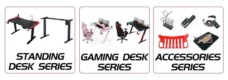 Factory wholesale carbon fiber desktop gaming desk custom black white racing gaming table design PC computer desk for E-sports