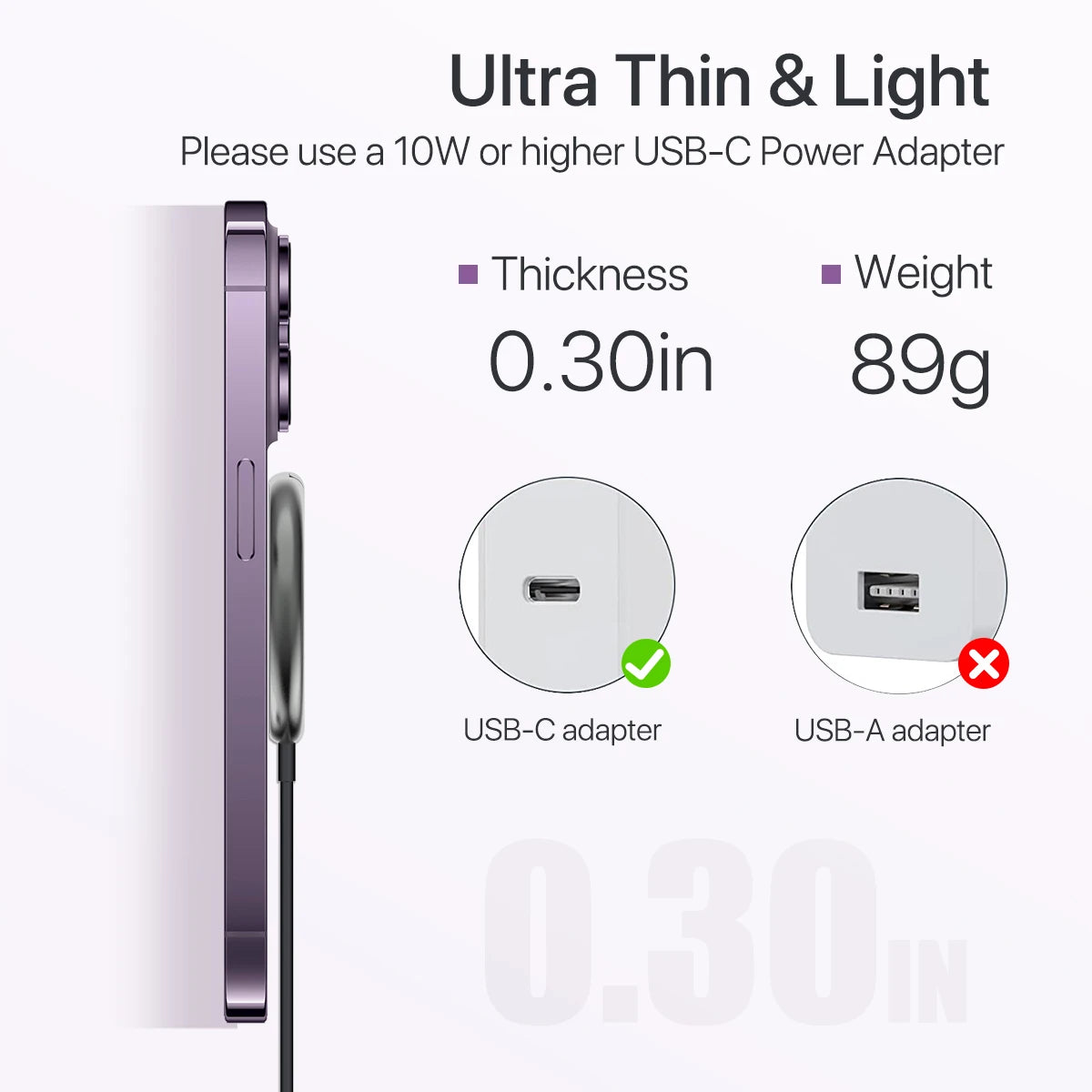 15w Maxsafe Wireless Pad Fast Charging Type-c Magnetic Car Wireless Charger For iPhone 14 13 16 15 Pro XS Max Mini X XR
