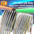 LED Strip 5054 DC12V 120LEDs/m High Flexible Tape Light 3000K 4000K 6000K 7000K IP67 High Brightness LED Strip 5m/lot