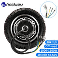 Electric Scooter Motor Folding Scooter Wheel Shared for Dual Drive Motor, 10 inch, 48V, 1000W, 60V, 1200W, 1500W, 50 km/h
