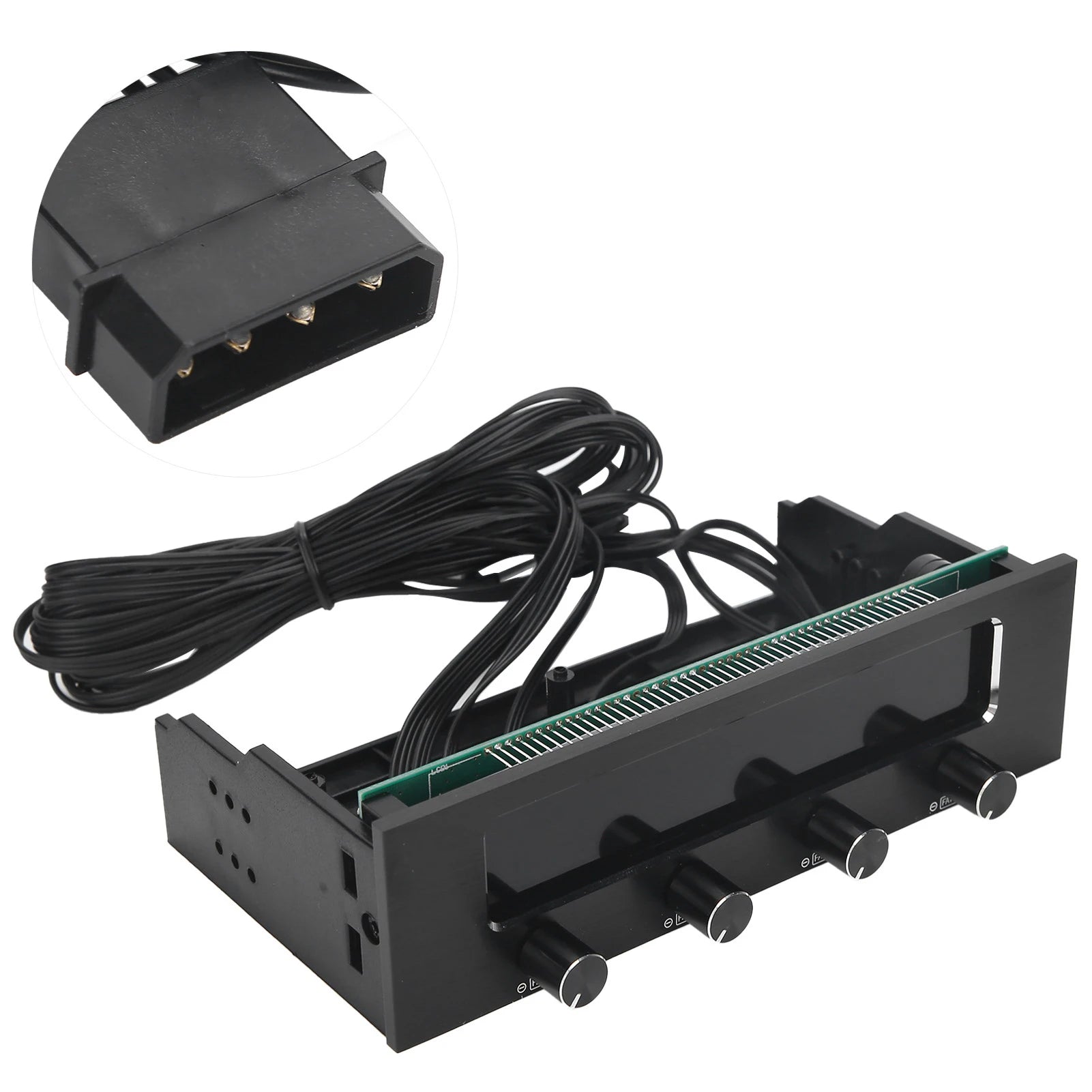 CPU Fan Controller Fan Controller STW‑6041 Fan Controller for Computer CPU Multifunctional 4-Channel Front Panel LCD Display
