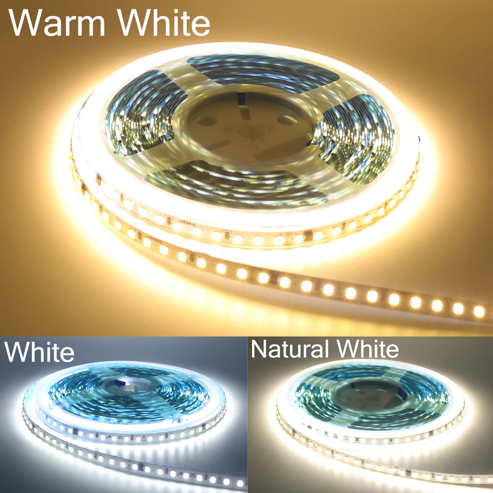 10m 20m 50m 220V 2835 LED Strip Light No Need Driver High Bright 120LEDs/M Flexible Tape Lights IP44 Waterproof Home Lighting