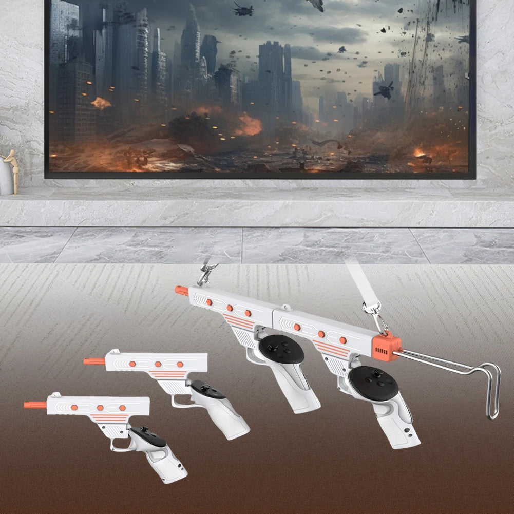 VR Shooting Game Accessories for Meta Quest 3/3S VR Controller Stock Detachable Rifle Adapter ABS Enhanced Immersion for Quest 3