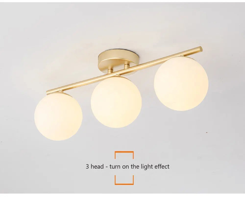 LED G9/E27 Wall Lamp Milky White Glass Ceiling Light Gold and Black Corridor and Passageway Light Minimalist Modern LED Lighting