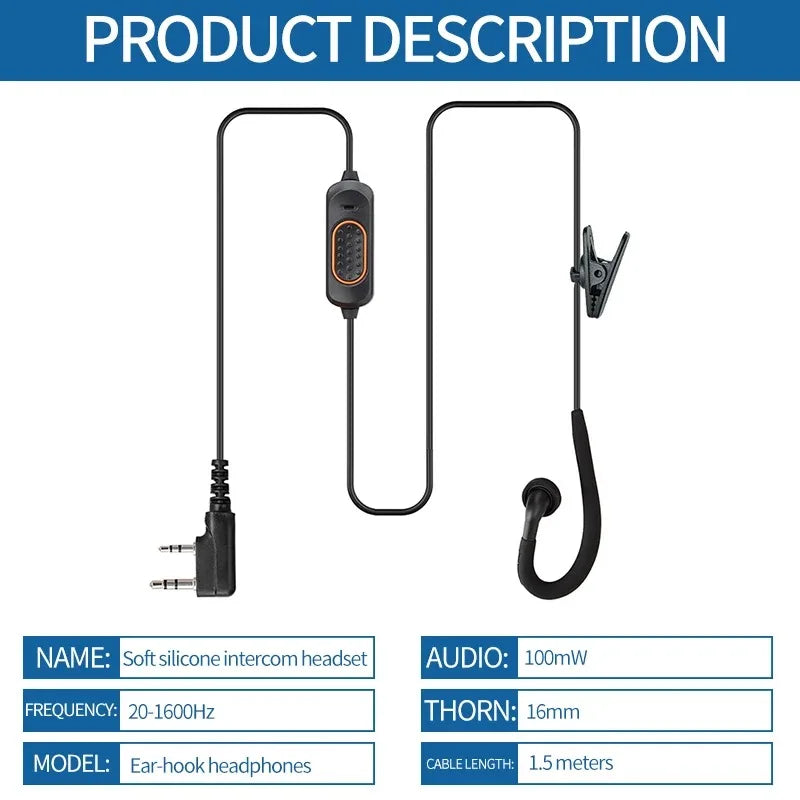 Baofeng Headset For BaoFeng UV-5R UV-13 PRO UV-S9 Plus AR-518 Mic earphone Walkie Talkie CB Ham Two Way Radio Accessories