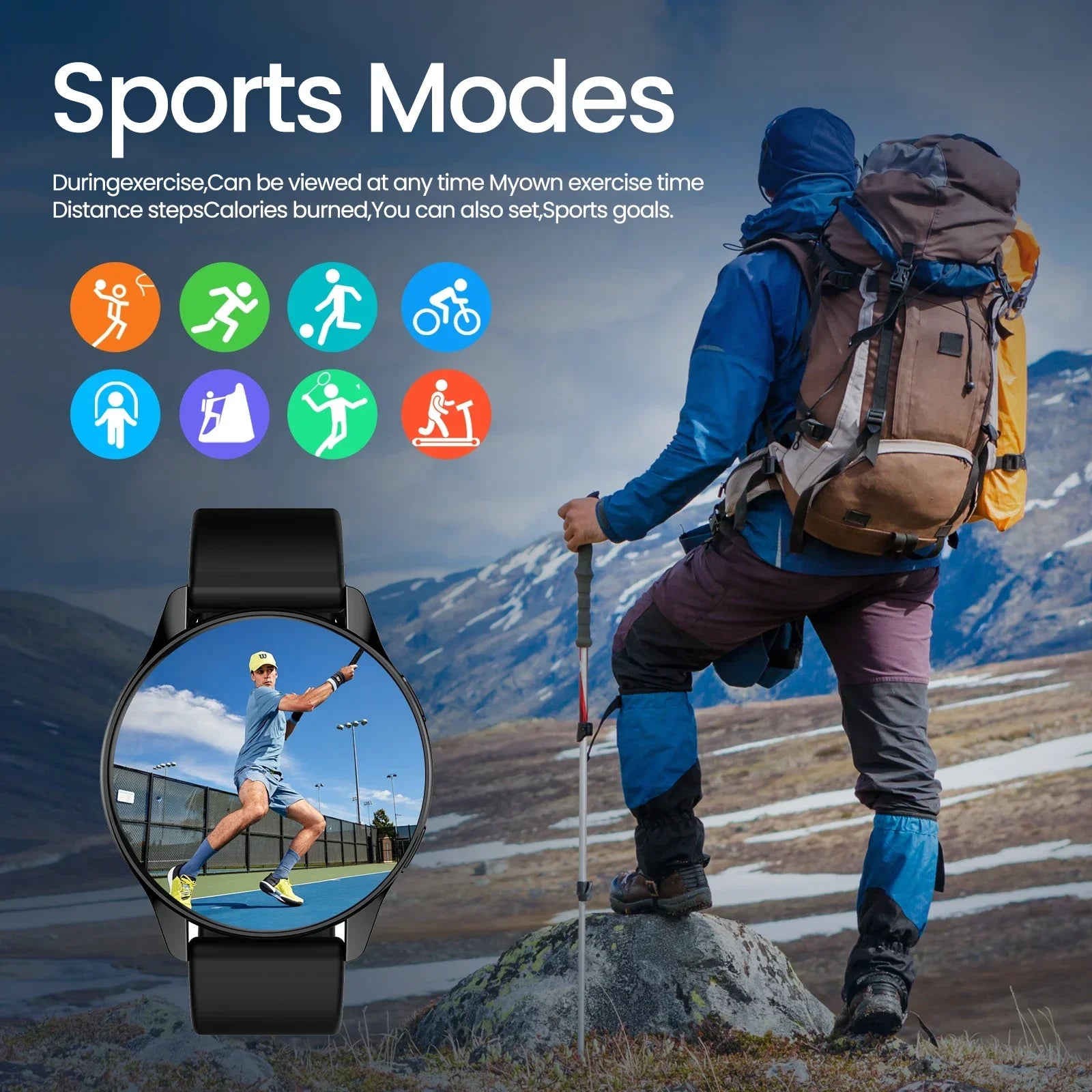 2025 New Smart Watch Wireless Calling Multiple Sports Modes Music Player Health Tracking DIY Watch Faces Android iOS