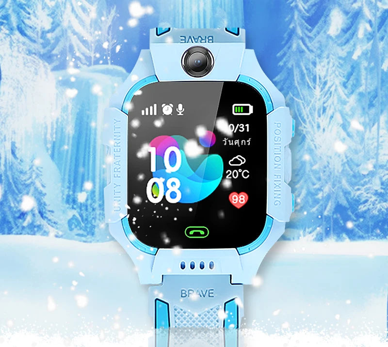 New Smart Watch Kids Position SOS Tracker Call Phone Voice Chat Photo Children Smartwatch Camera Boys Girls Gifts