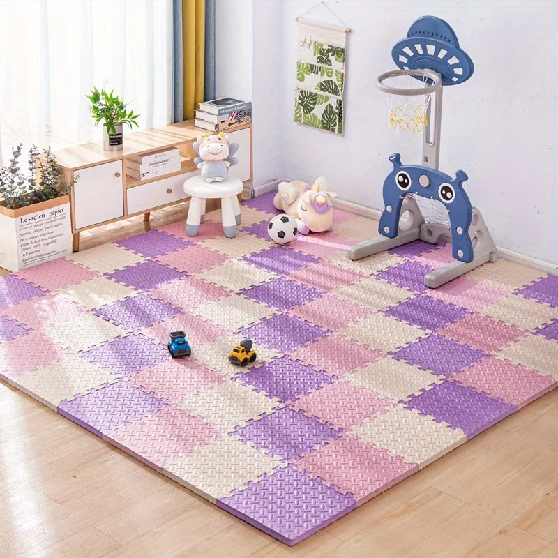 30*30cm Sports Gym Mat Protection EVA Leaf Grain Floor Mats Yoga Fitness Non-Slip Splicing Rugs Thicken Shock Room Workout