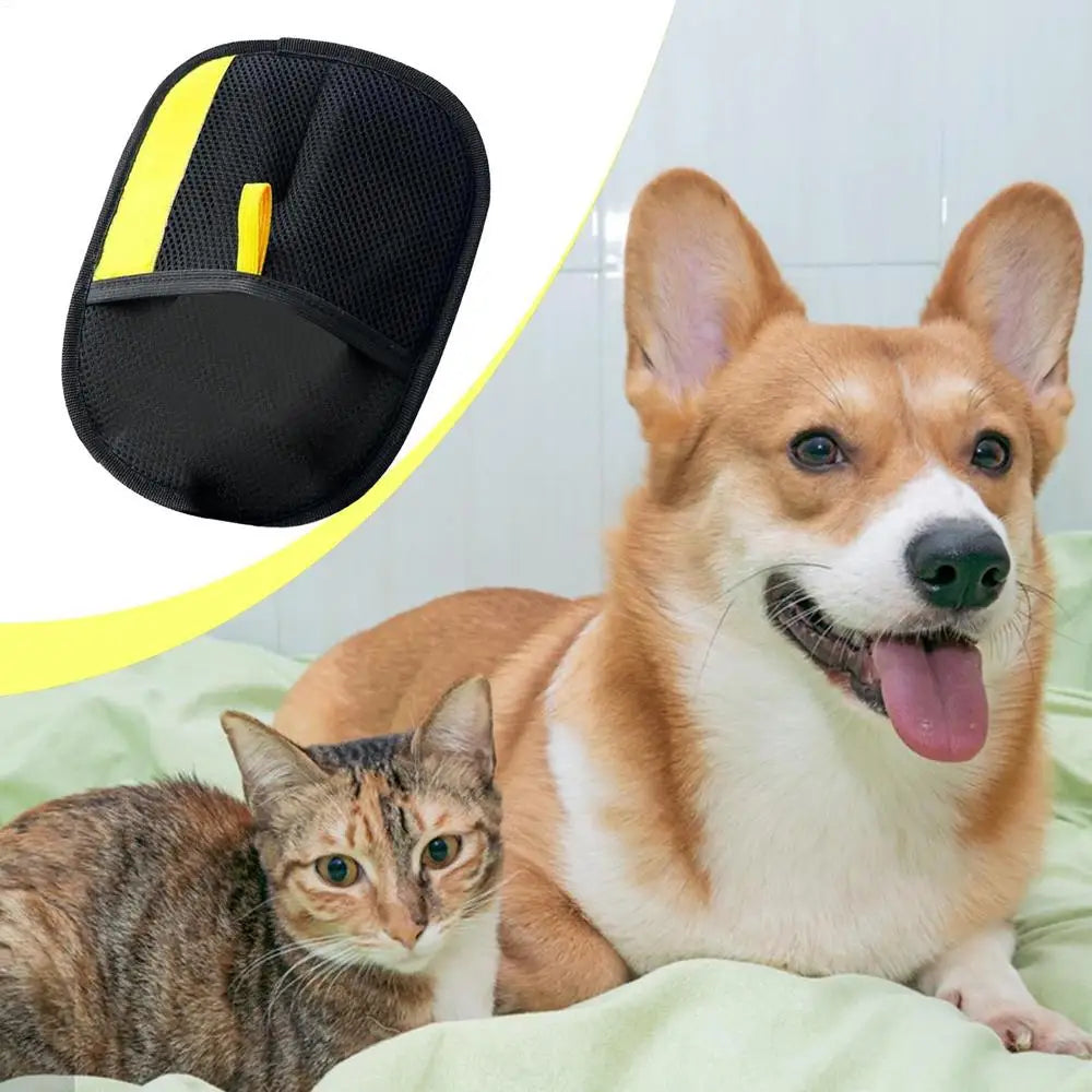 pet grooming gloves dog cat hair removal mitt deshedding brush pet hair remover gloves for sofa carpets car seats cleaning tools