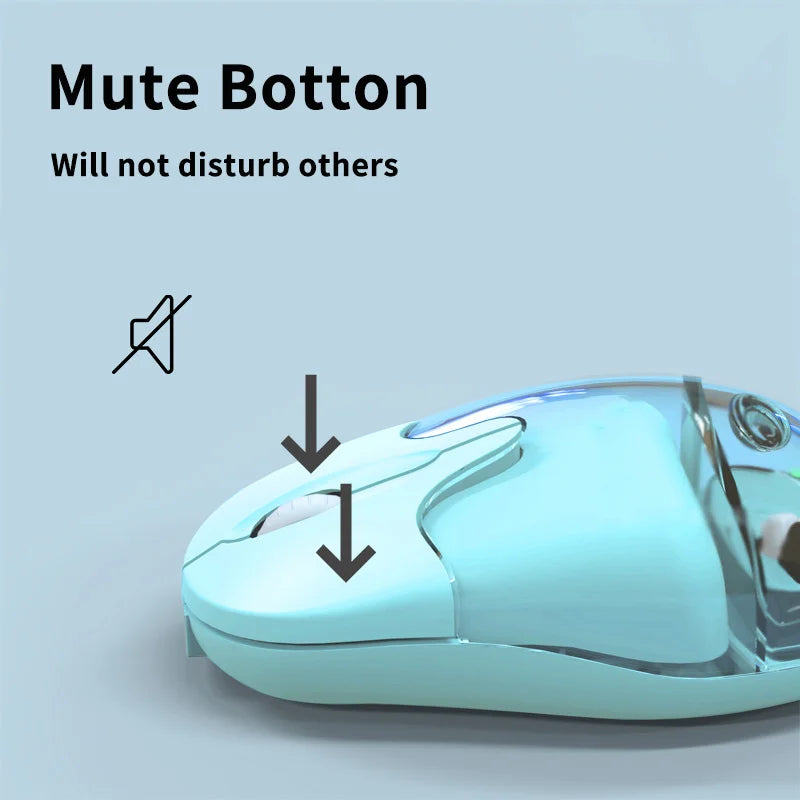 Wireless Dual-mode Mouse Wired Mause Creative Design Floating Doll Rechargeable Mute Button Beautiful Mice Office Use Ergonomics