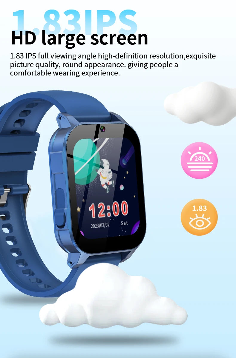 Smart Watch for Kids Puzzle Games HD Touch Screen Camera Music Player Pedometer Alarm Clock Calculator Flashlight Kids Watches